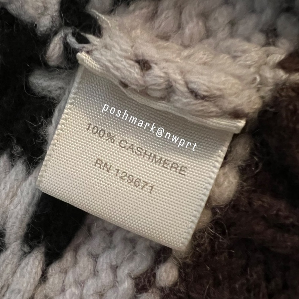 Naked Cashmere 🐴 Ryder Cardigan Intarsia Knit Sweater Horse Pony Brown Black XS - Picture 9 of 13